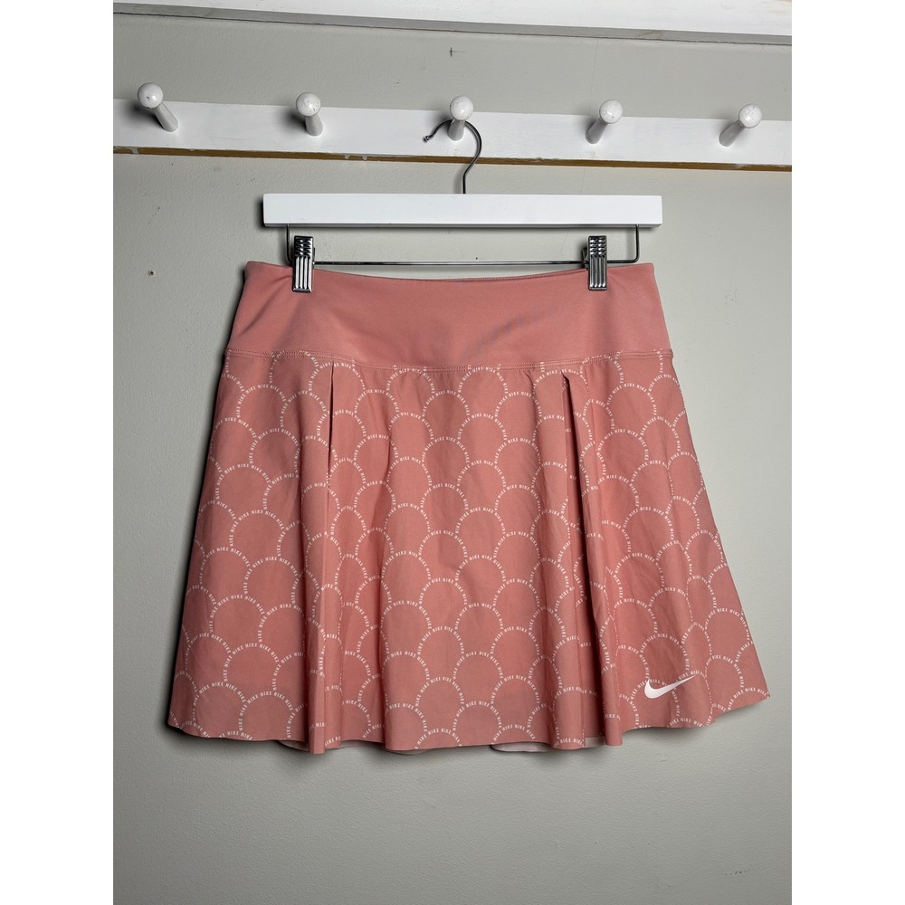 Nike Dri Fit Pink Pleated Tennis Skort Womens Large Golf Pickleball